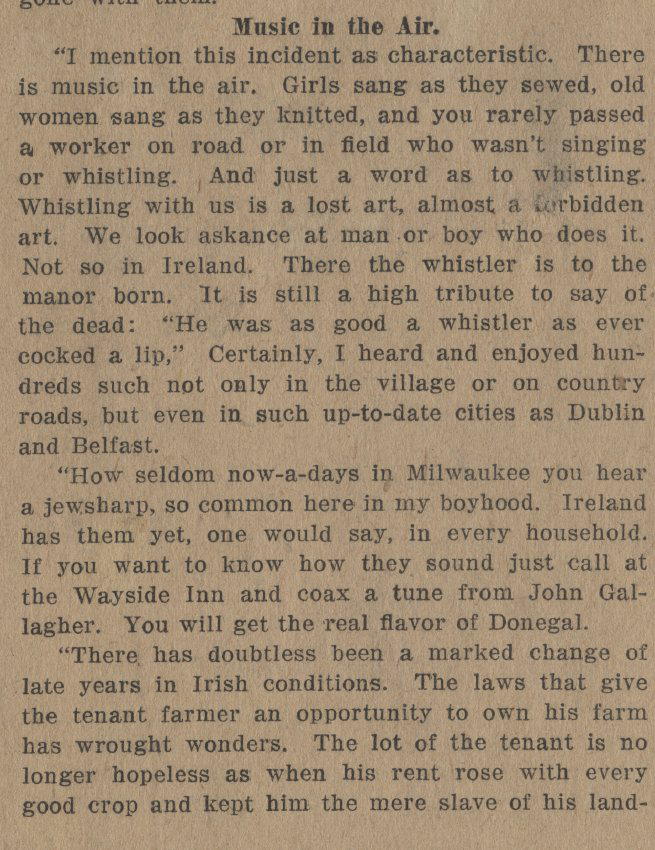 On the Morning of Ireland's New Day - 1913